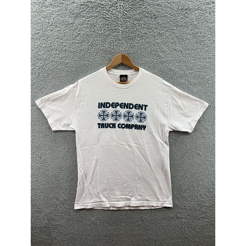 Independent Truck Company Black Blue Logo White Vintage T-Shirt Adult Size